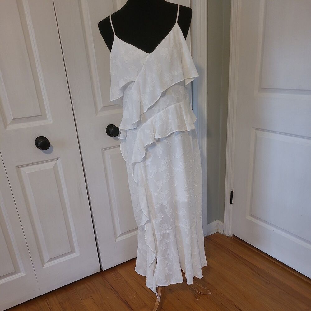 Wild Fable White Tiered Midi Dress .  Perfect For Fall And Winter Dances.